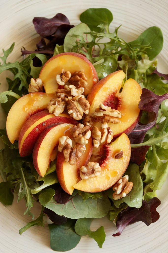 Peach and Walnut Salad