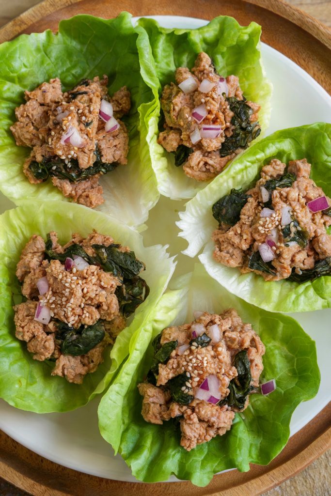 Turkey and Spinach Lettuce Wraps