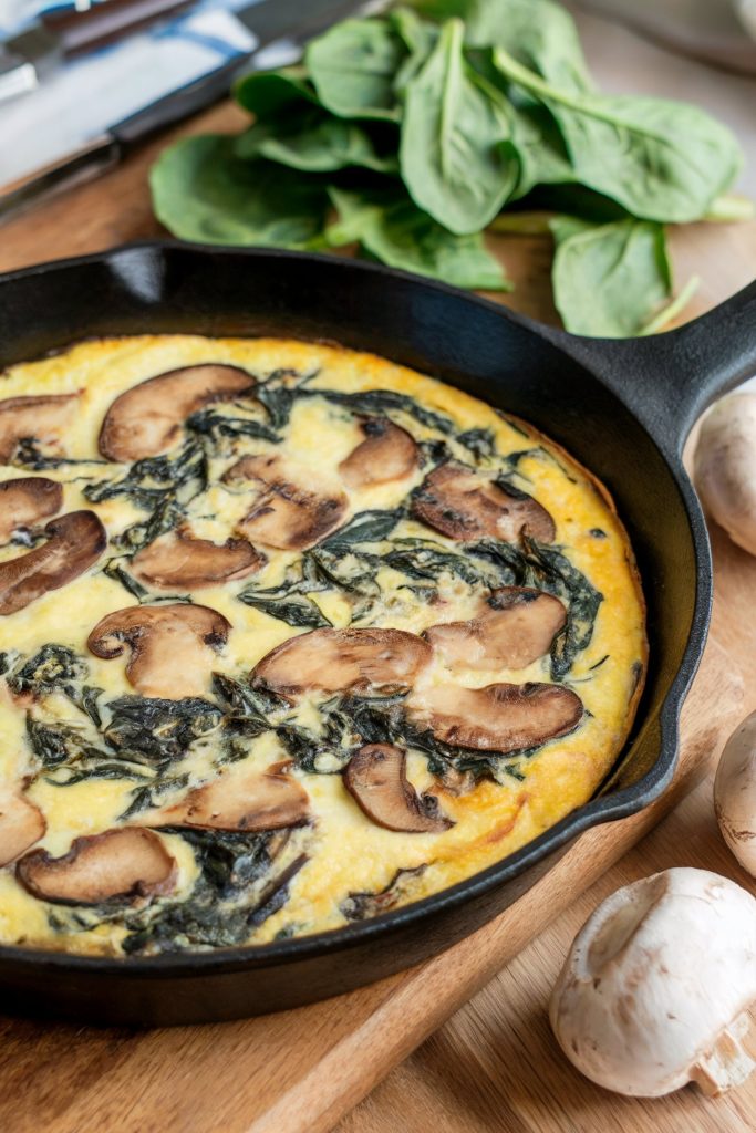 Frittata With Spinach and Mushrooms