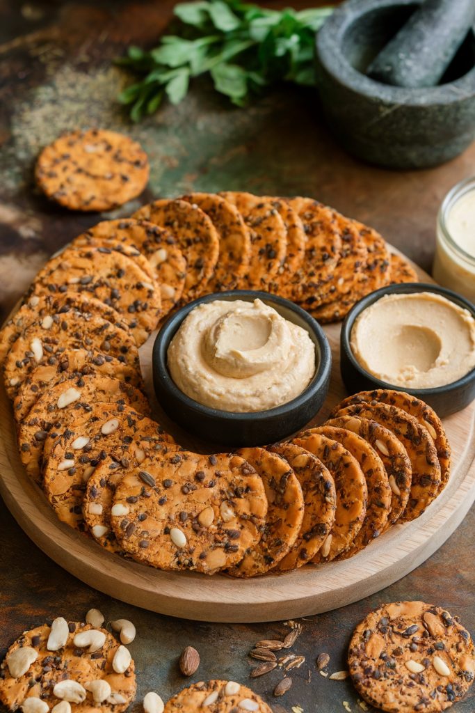 Grain-Free Crackers With Cashew Cheese