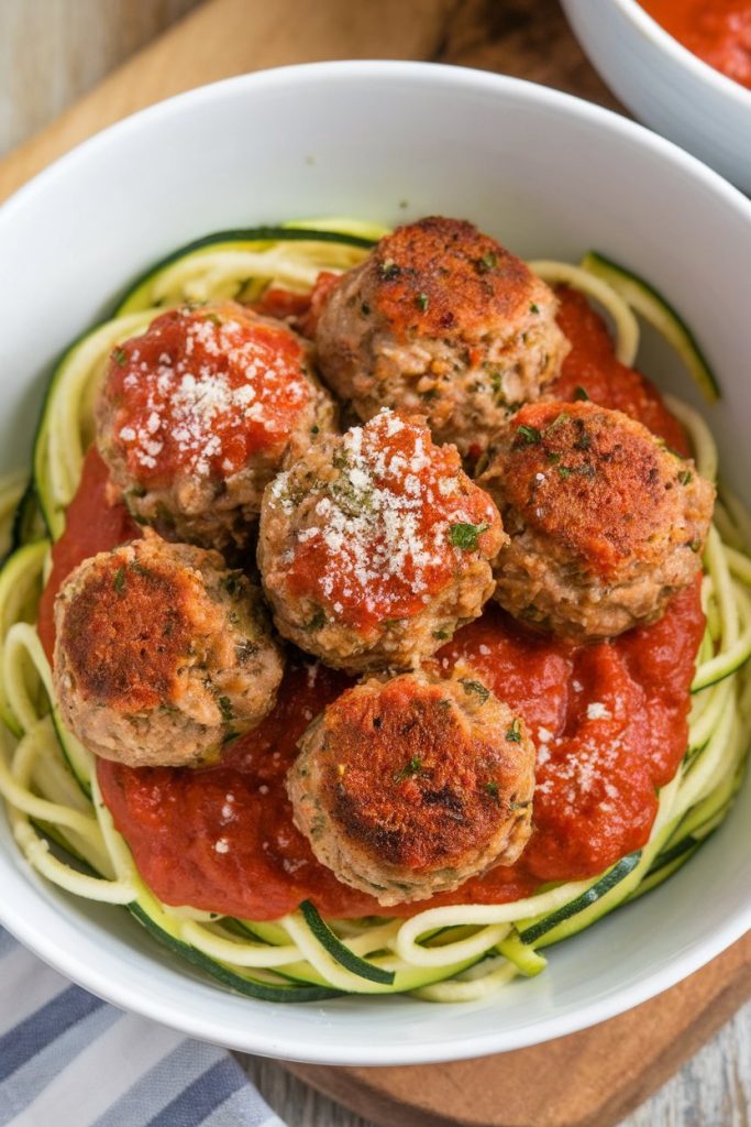 Turkey Meatballs with Zucchini Noodles