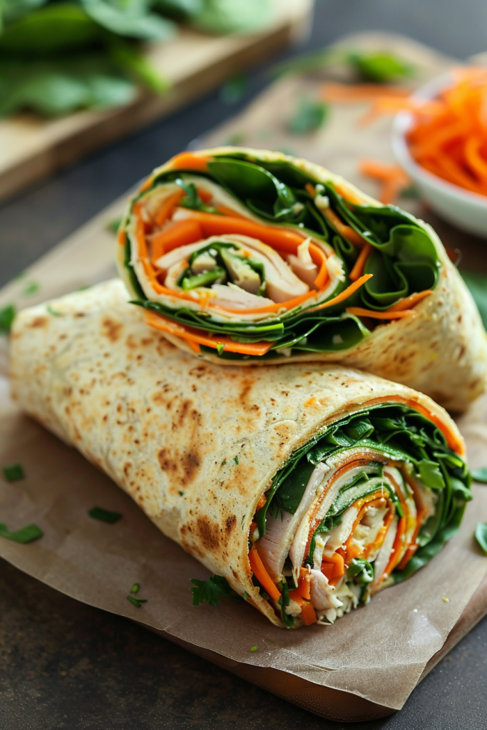 Turkey and Hummus Wrap