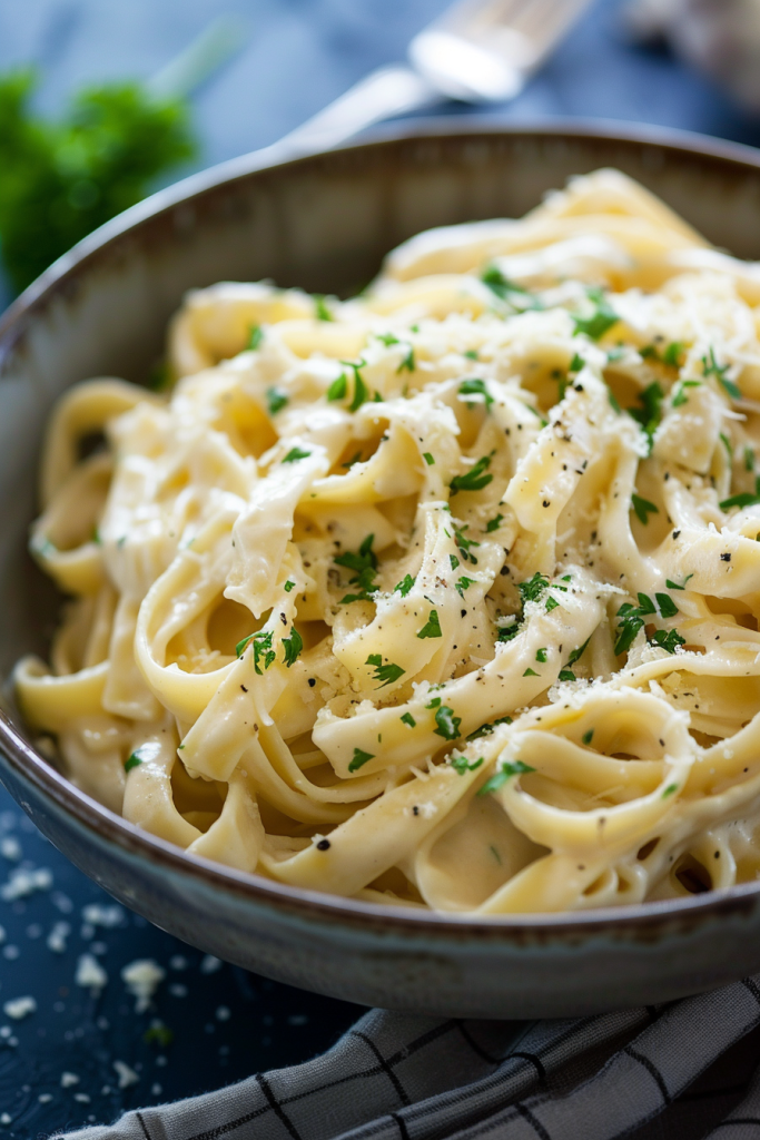 Fettuccine Alfredo with Cauliflower Sauce