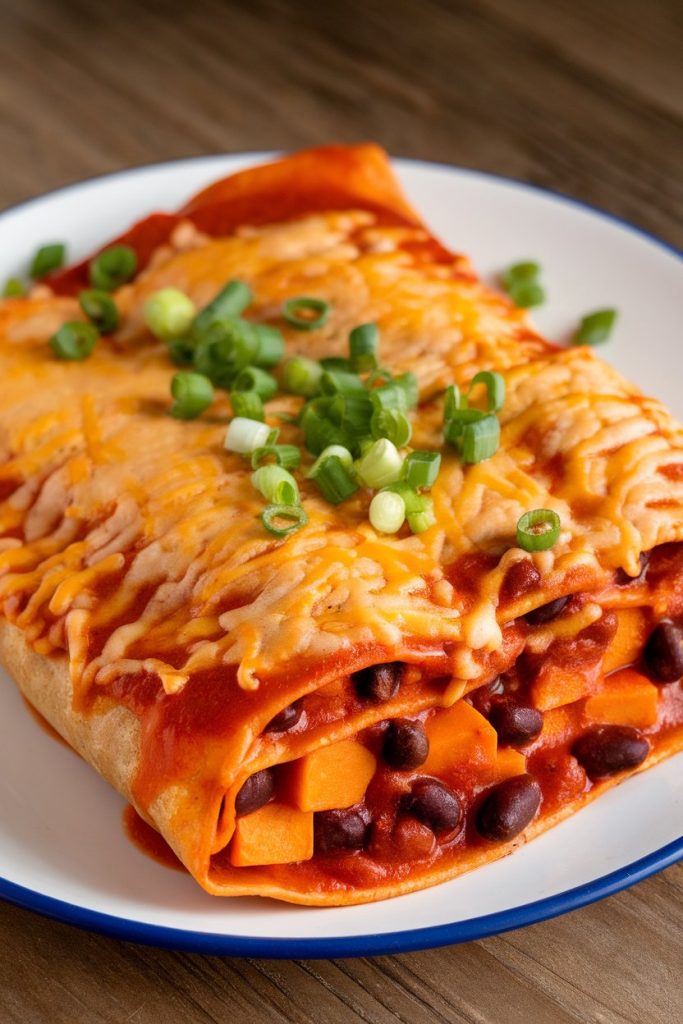 Sweet Potato and Bean Enchiladas