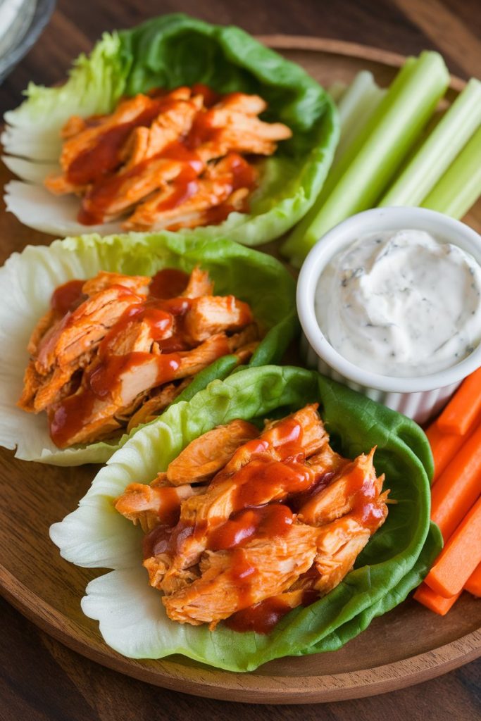 Buffalo Chicken Lettuce Wraps