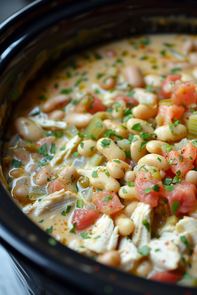 Tuscan White Bean Chicken Chili