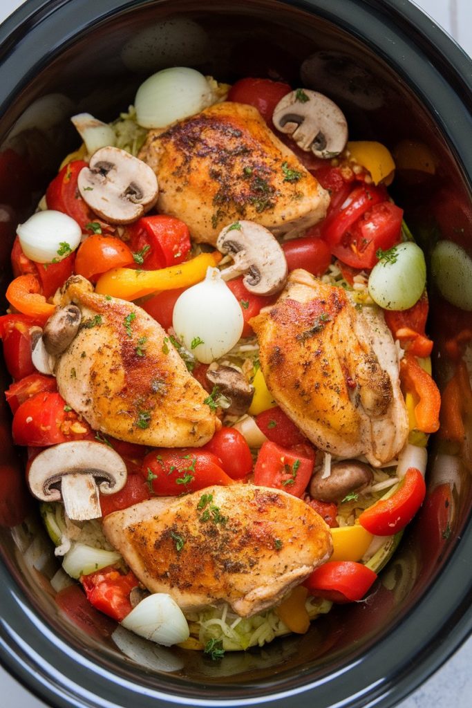 Crockpot Chicken Cacciatore