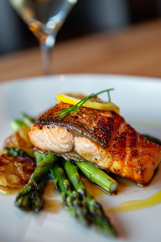 Lemon Dijon Salmon with Asparagus