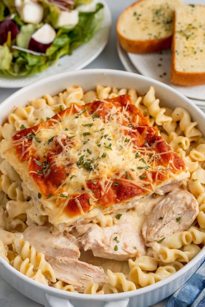 Chicken Alfredo Bake