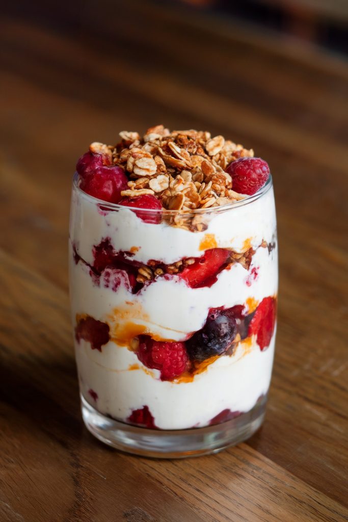 Greek Yogurt Parfaits with Berries and Honey