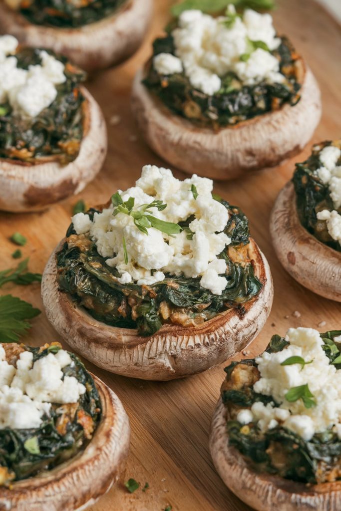 Spinach and Feta Stuffed Portobello Mushrooms
