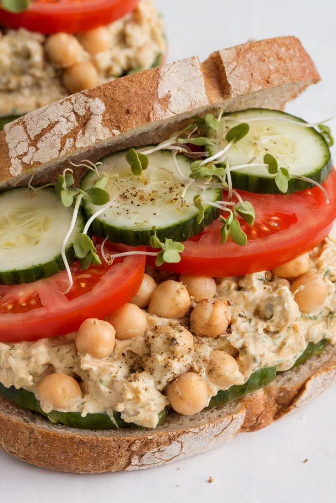 Mediterranean Chickpea Salad Sandwiches