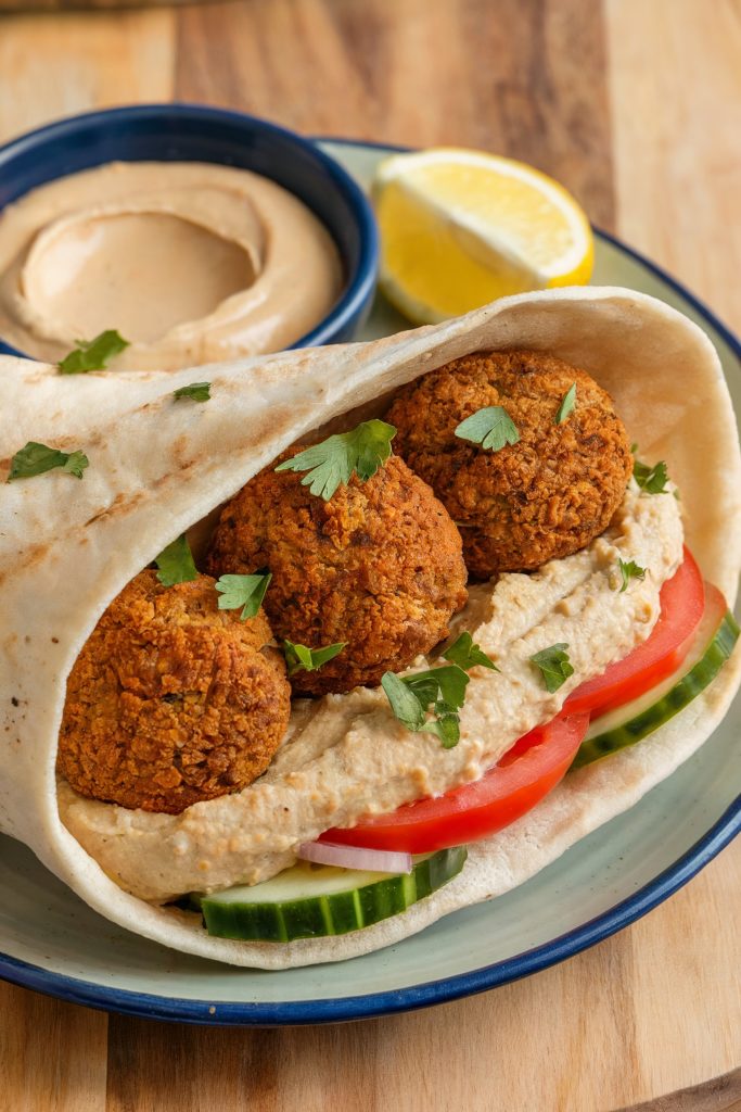 Falafel Pitas with Tahini Sauce