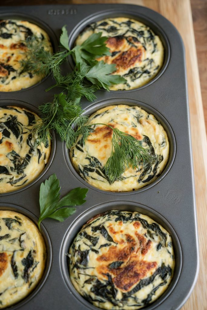 Spinach and Feta Frittatas