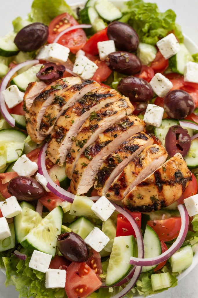 Greek Salad with Grilled Chicken