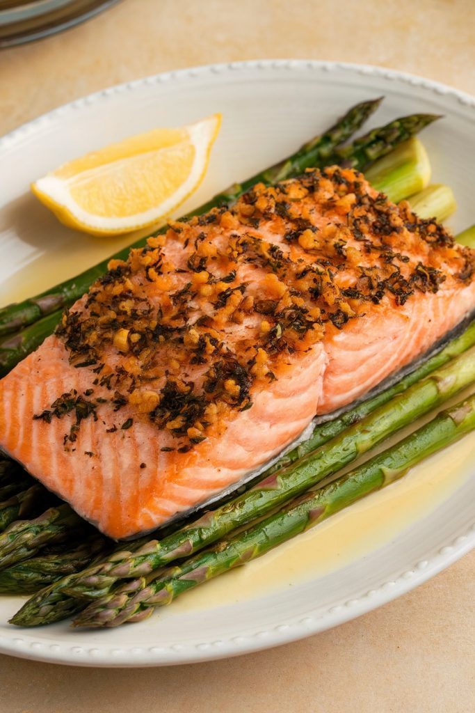 Lemon Herb Salmon with Roasted Asparagus