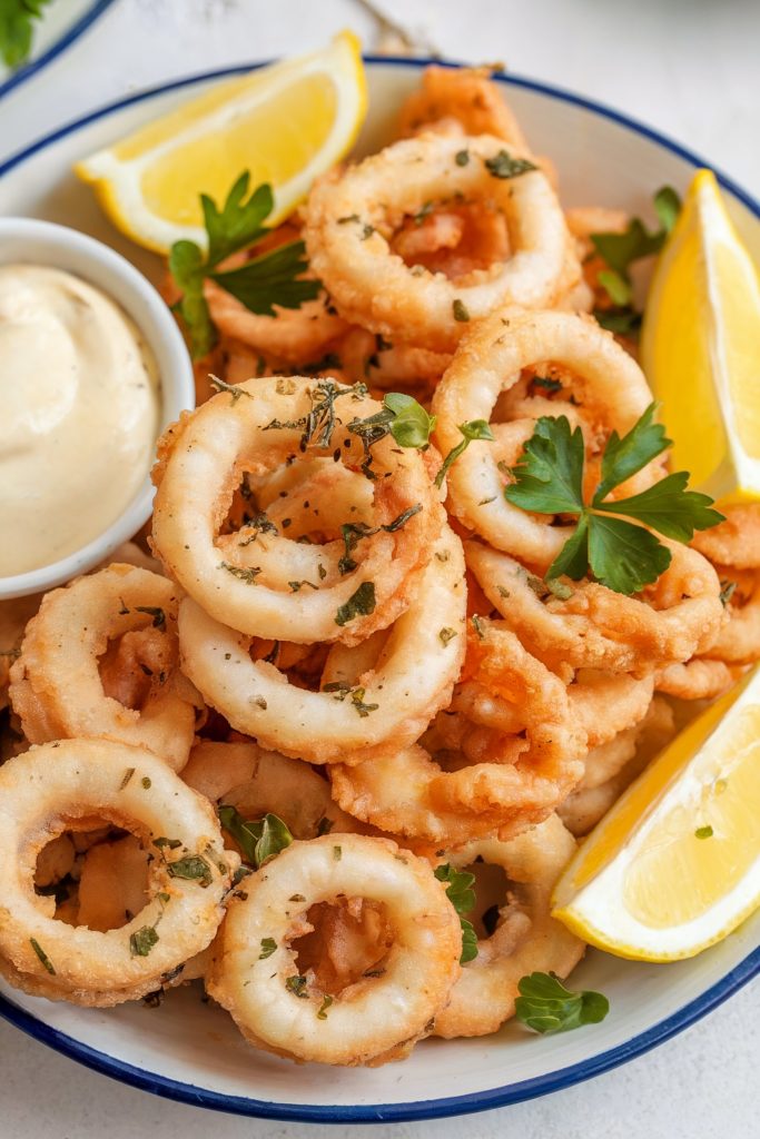  Fried Calamari with Lemon and Herbs
