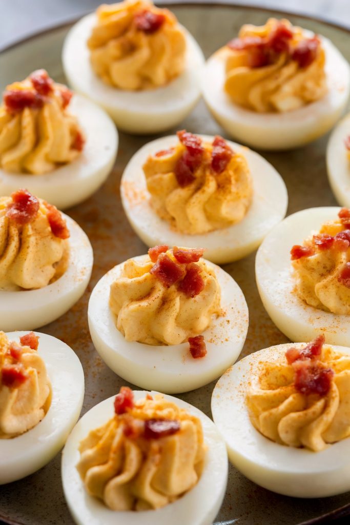 Bacon Cheddar Deviled Eggs