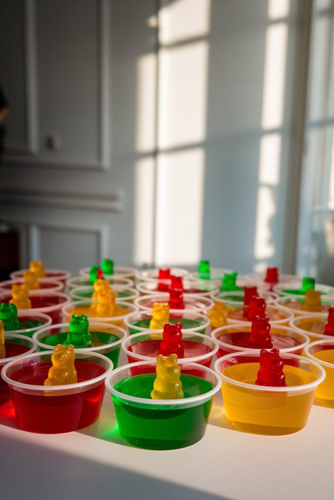 Gummy Bears in Jello Cups