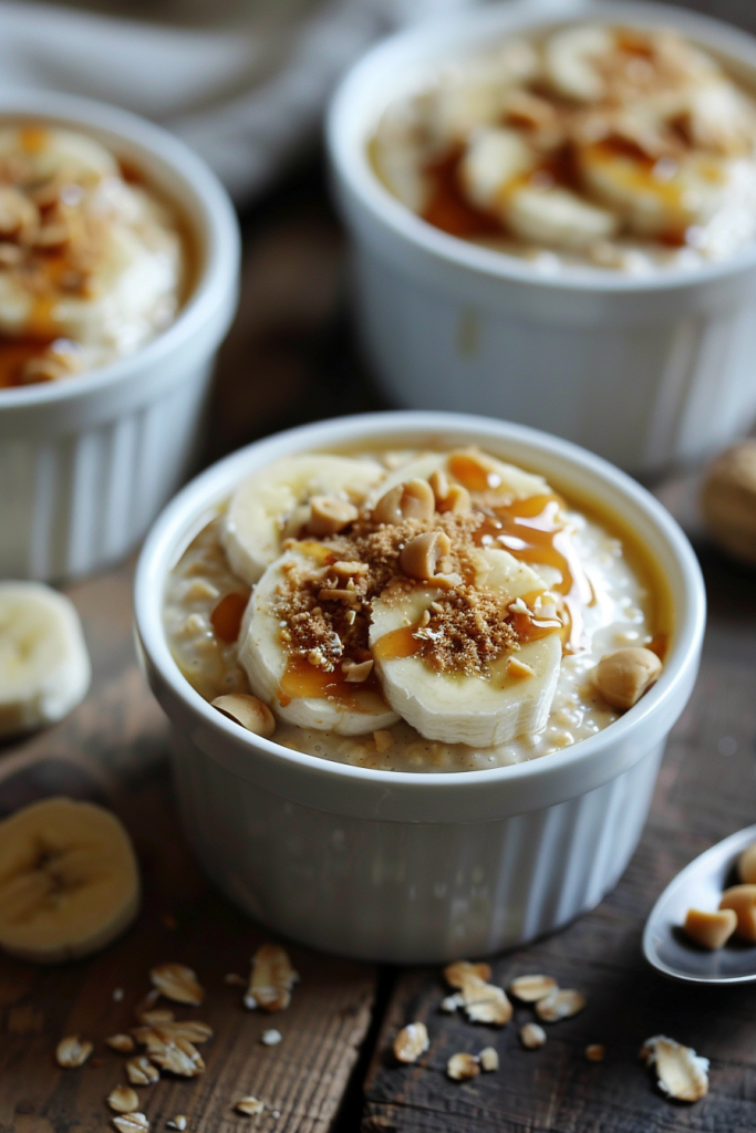 Oatmeal with Peanut Butter and Bananas