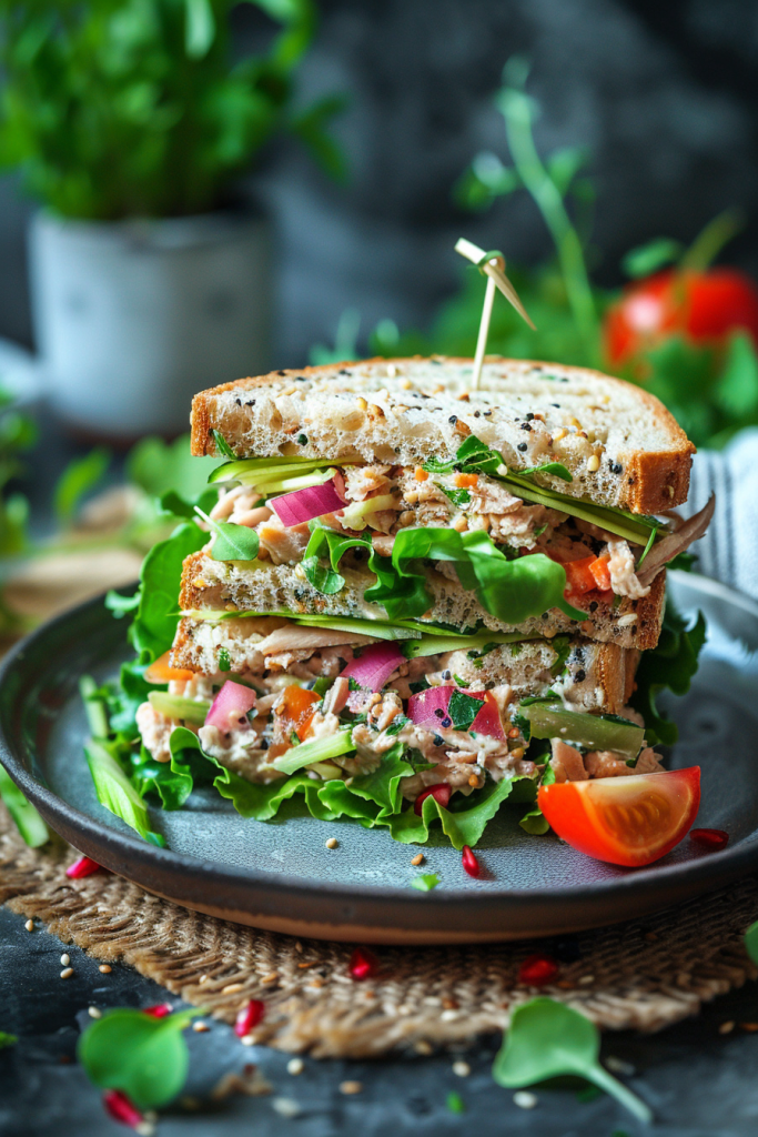 Whole Wheat Sandwich with Turkey and Lettuce