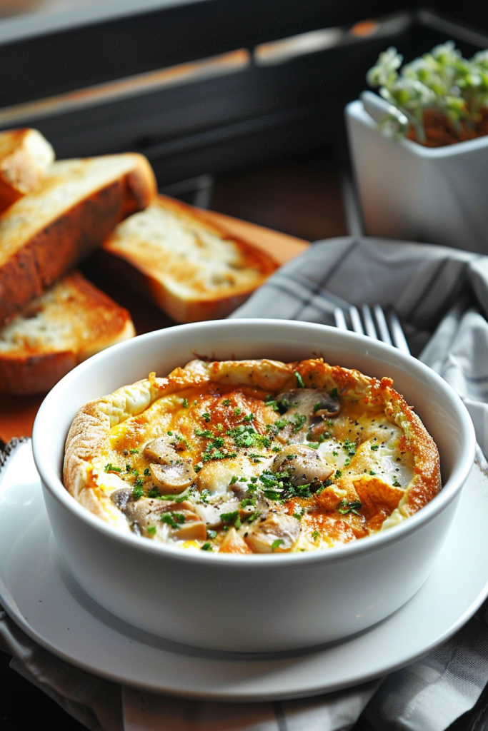 Mushroom Omelette with Whole Grain Toast