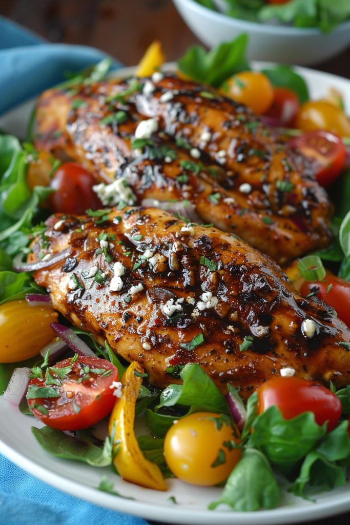 Balsamic Chicken with Mixed Greens