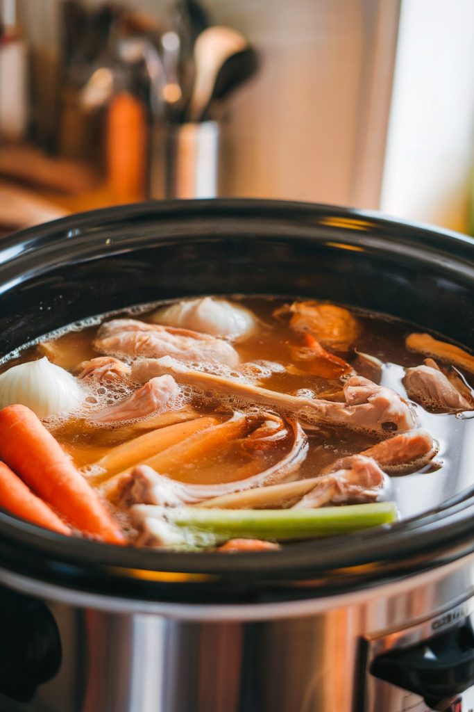 Crockpot Chicken and Vegetable Bone Broth