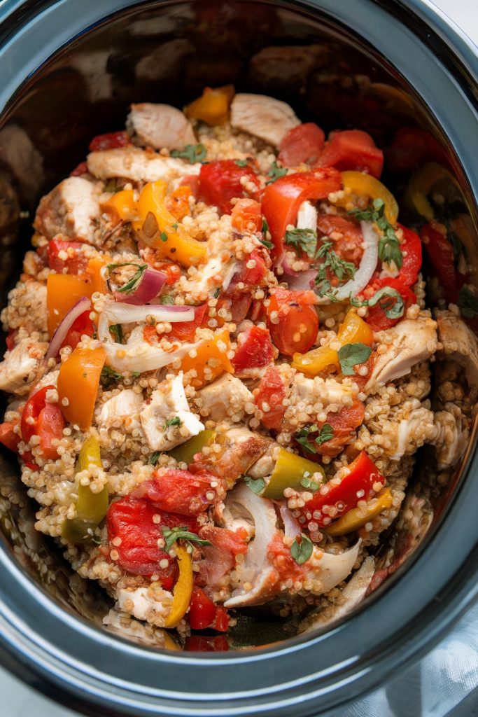 Crockpot Chicken and Quinoa Bowls