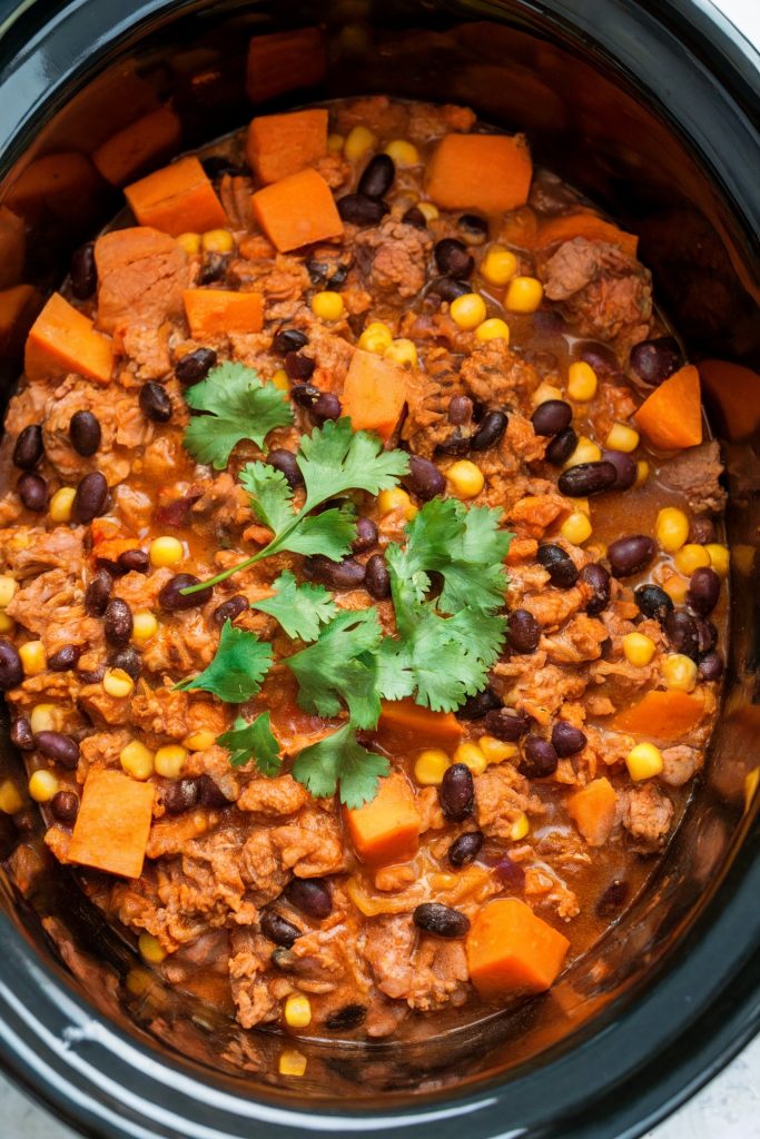 Crockpot Turkey Chili With Sweet Potatoes