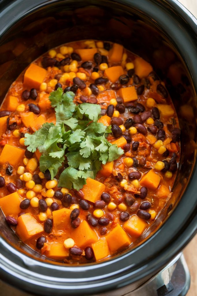 Crockpot Vegetarian Chili With Butternut Squash