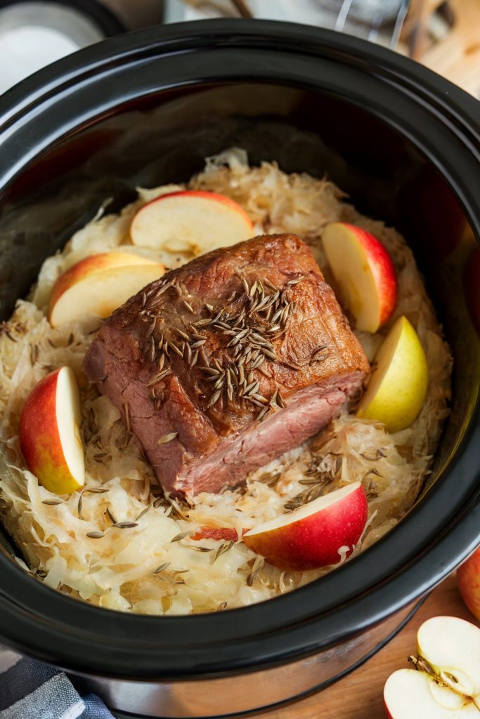 Crockpot Pork and Sauerkraut