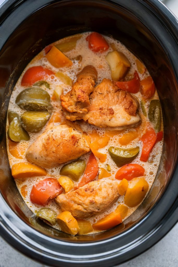 Crockpot Chicken and Vegetable Curry With Coconut Milk