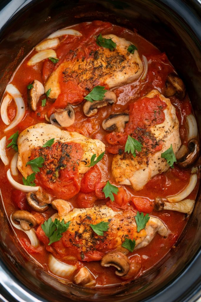 Crockpot Chicken Cacciatore