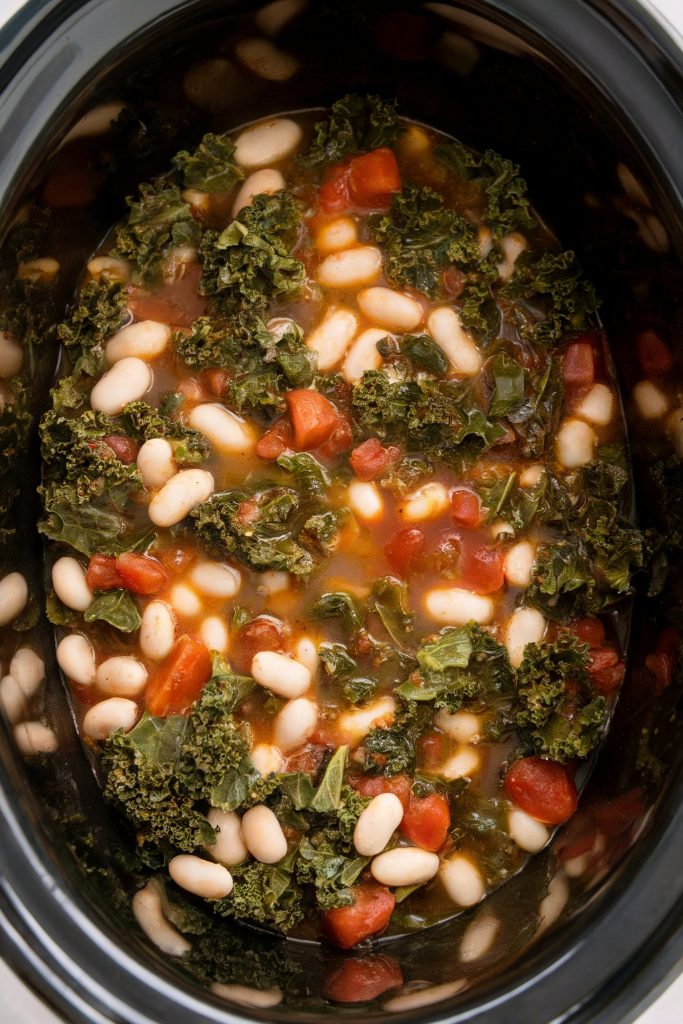 Crockpot Kale and White Bean Stew