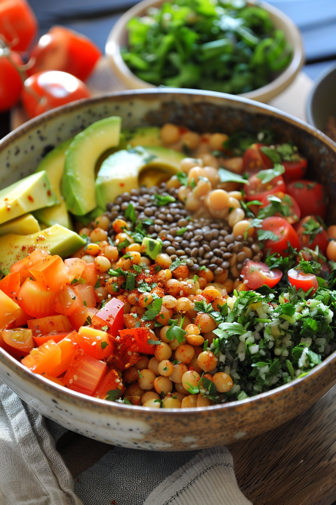 Lentil Tabbouleh Bowl