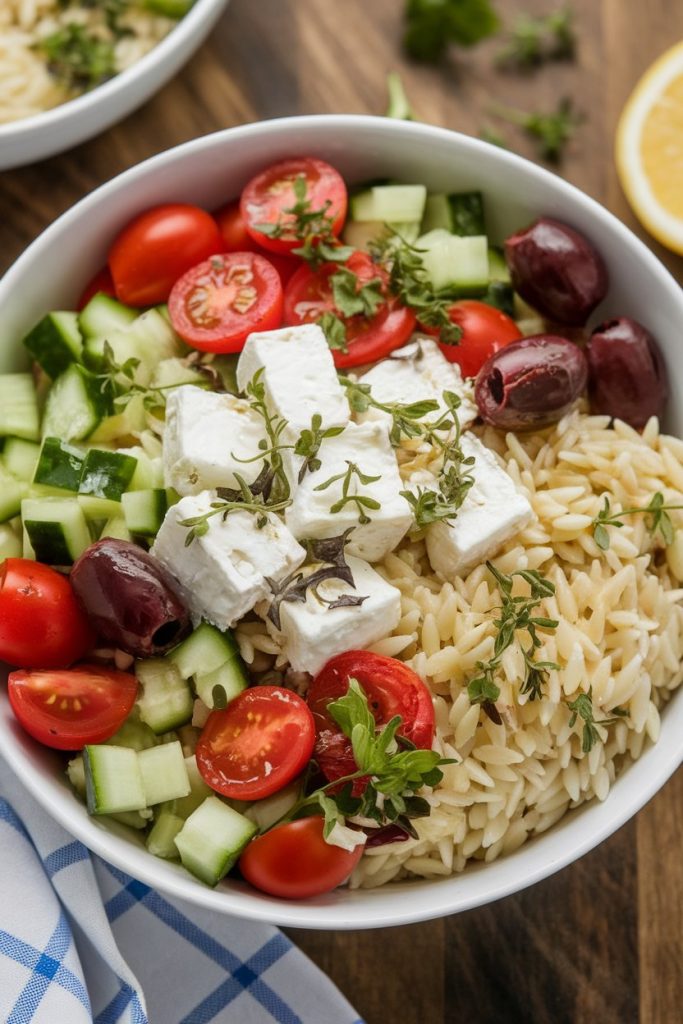 Greek Orzo Salad Bowl