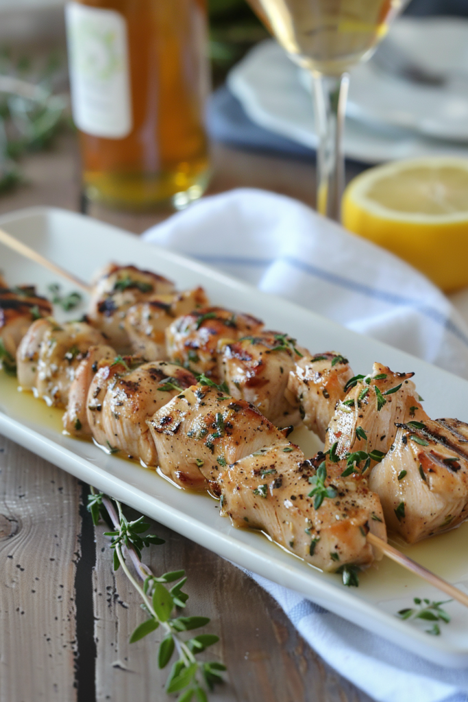 Maple Dijon Chicken Skewers