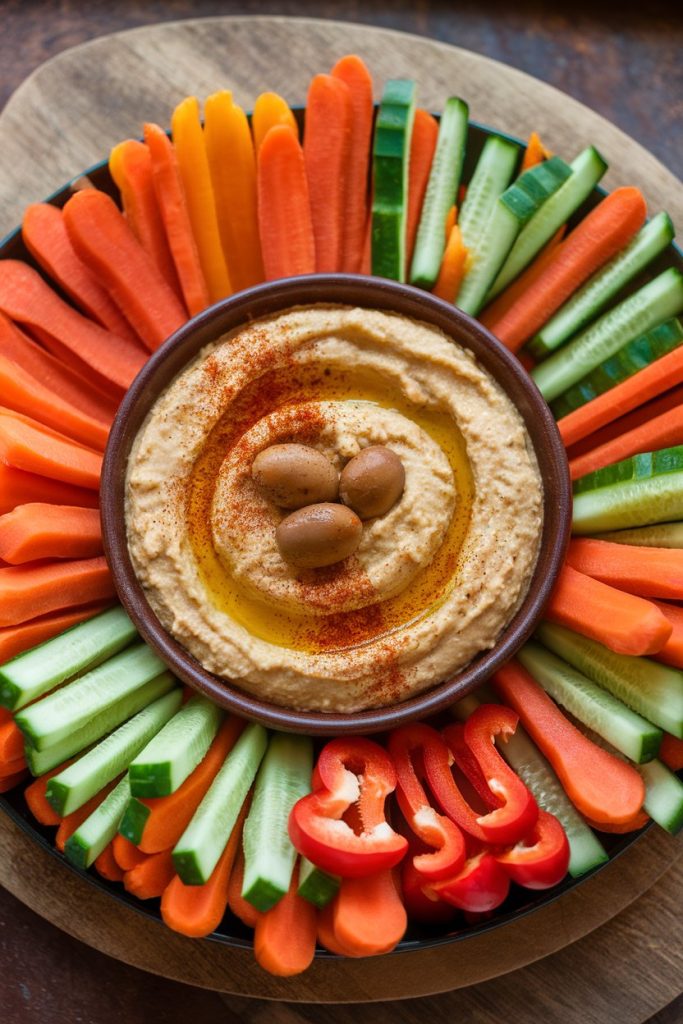Hummus and Veggie Plate