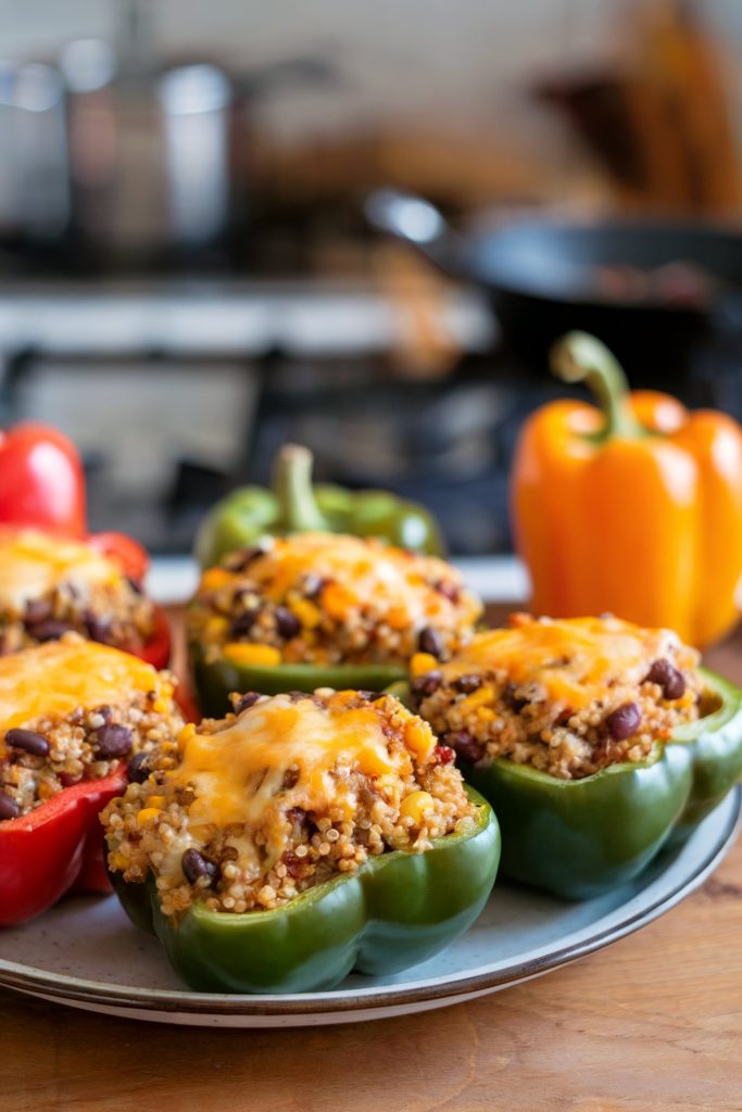 Quinoa-Stuffed Bell Peppers