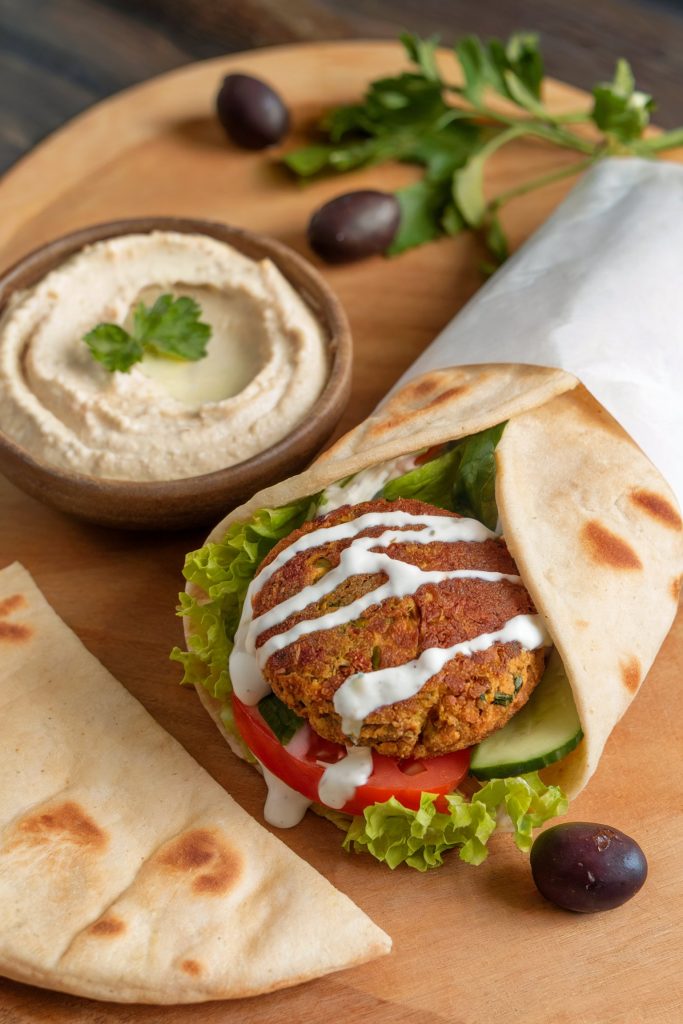 Baked Falafel Wraps