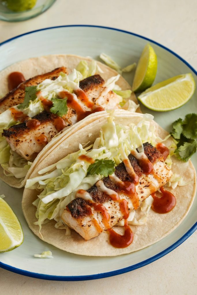 Fish Tacos with Cabbage Slaw
