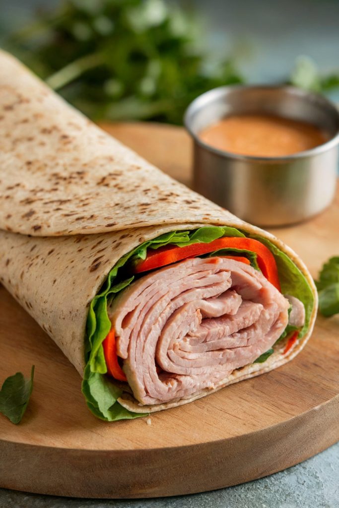 Whole Grain Wrap with Turkey and Vegetables