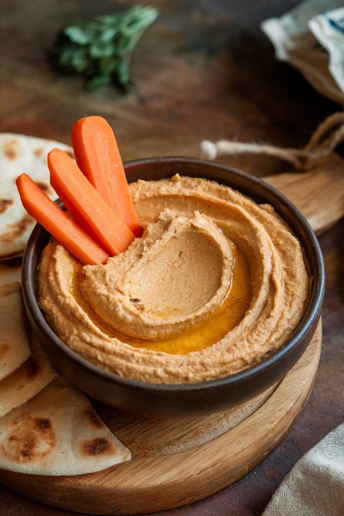 Hummus and Carrot Sticks