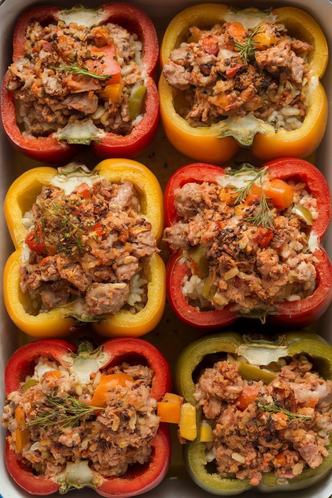 Stuffed Bell Peppers with Turkey