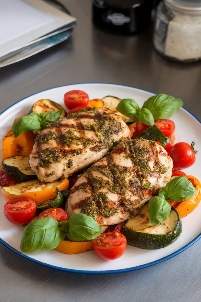 Pesto Chicken and Veggies