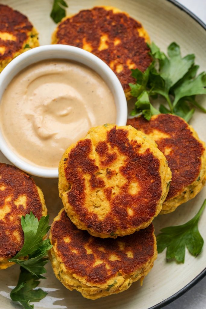 Baked Falafel with Tahini Sauce