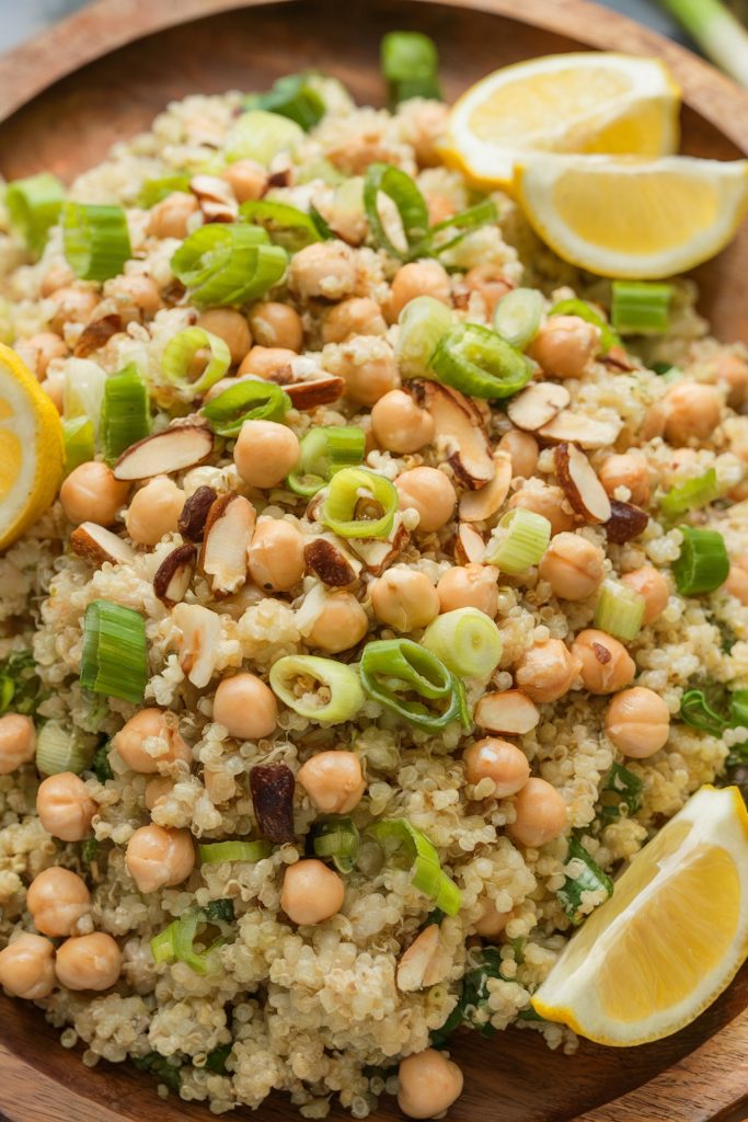 Quinoa Salad with Chickpeas and Almonds