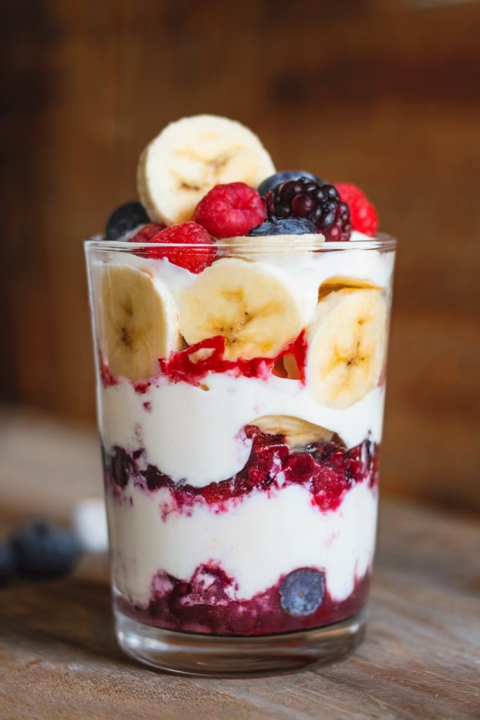 Berry and Banana Parfait
