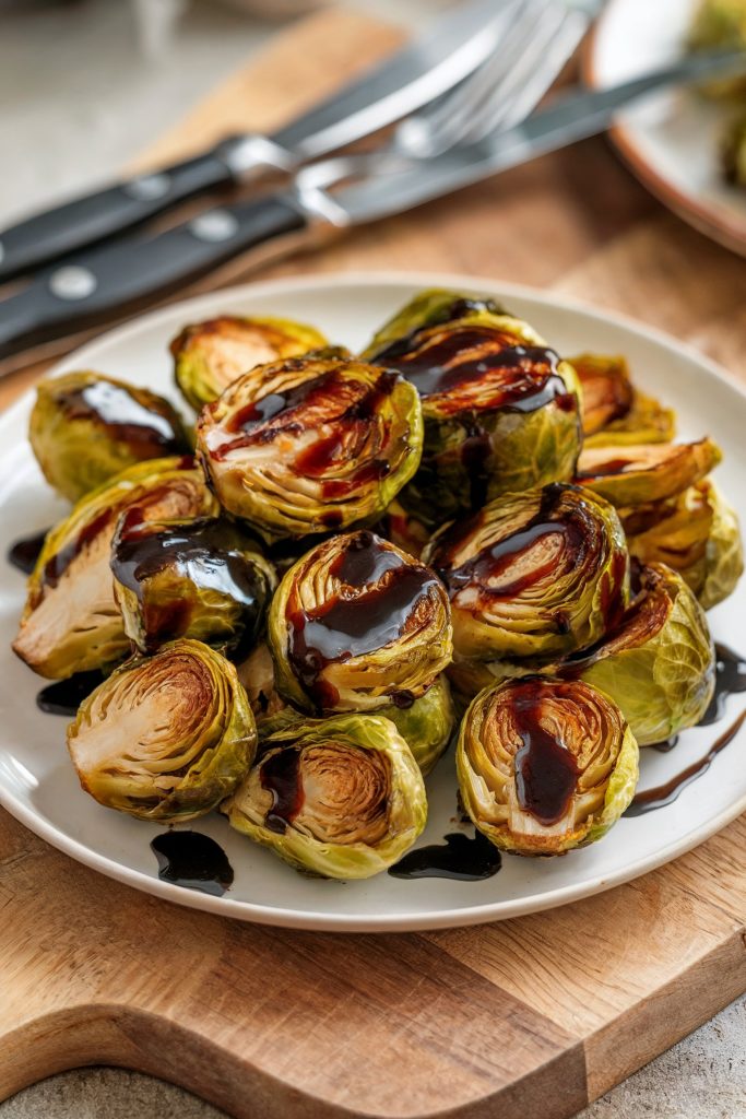 Roasted Brussels Sprouts with Balsamic Glaze